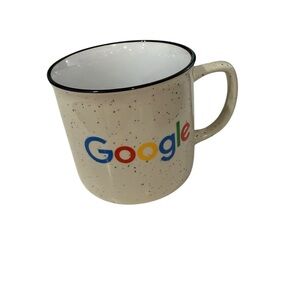 Google Spotted 12 oz. Camp Style Ceramic Coffee Mug Confetti dots camp Kitschy